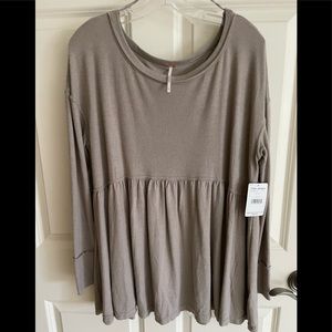 NWT Free People shirt.  Color is Oyster